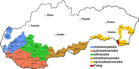 Mapa vinohradníckych oblastí