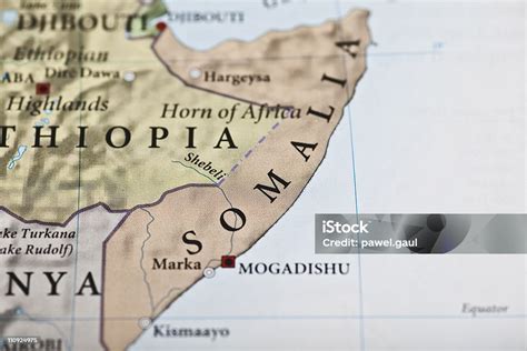 Mapa Somálska s vyznačenými oblasťami života Waris Dirie