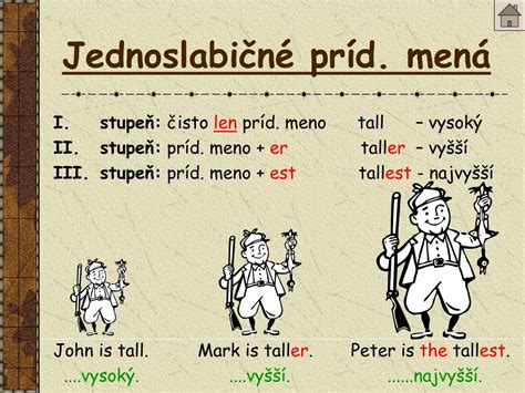 Ilustrácia stupňovania prídavných mien