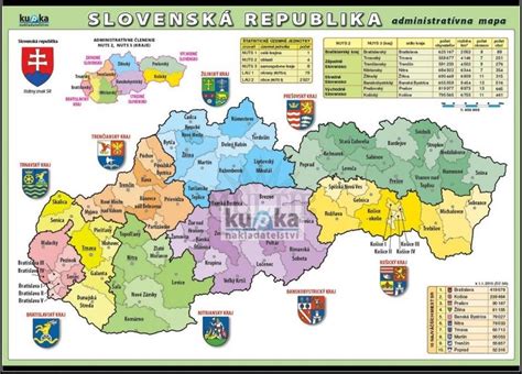 mapa Slovenska s vyznačenými oblasťami doručenia