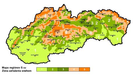 Mapa klimatických zón Slovenska