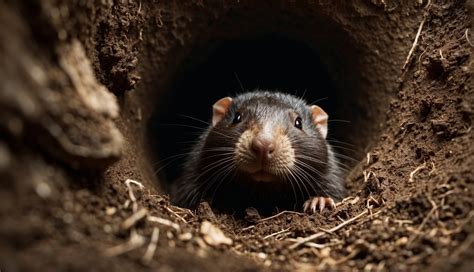 Schéma podzemných chodieb krtka