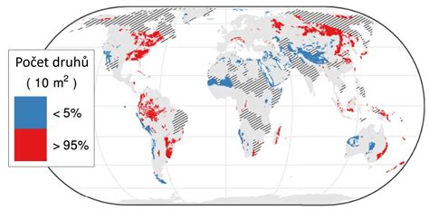 Mapa pôvodných oblastí výskytu kaktusov