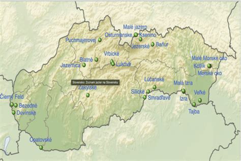 Mapa jazier s výskytom riasogúľ