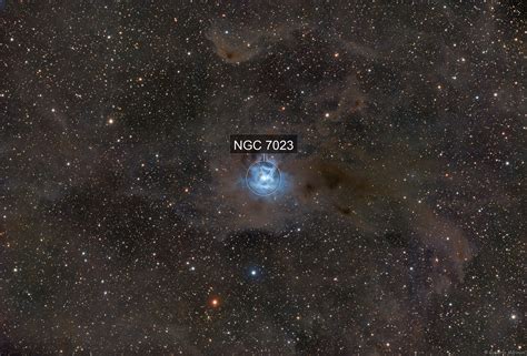 Mapa súhvezdia Cefeus s vyznačenou polohou NGC 7023