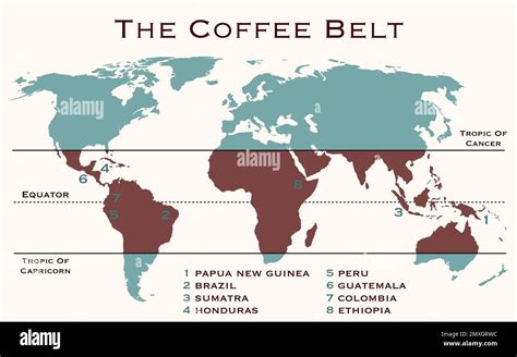 Mapa kávového opasku (coffee belt)