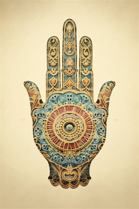 Ruka Hamsa, ilustrácia.