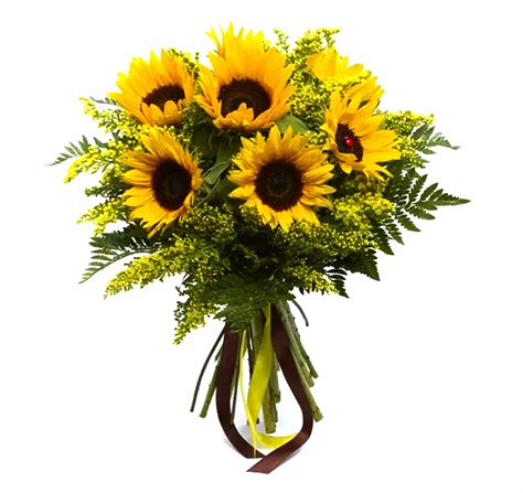 Krásna svadobná kytica zo slnečníc