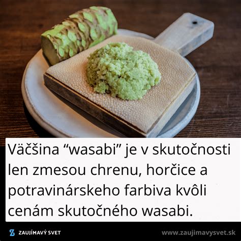 Porovnanie pravého a falošného wasabi pasty