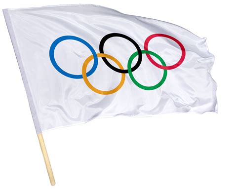Olympijská vlajka s piatimi kruhmi