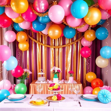 Zladené farby dekorácií na oslavu