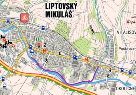 Mapa oblasti Námestovo a Liptovský Mikuláš s vyznačením kvetinárstva Flowers Diana