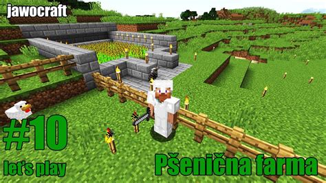 Minecraft pšeničná farma s vodnými kanálmi
