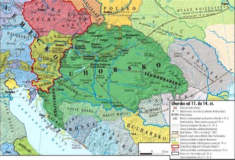 Mapa Uhorska v 18. storočí