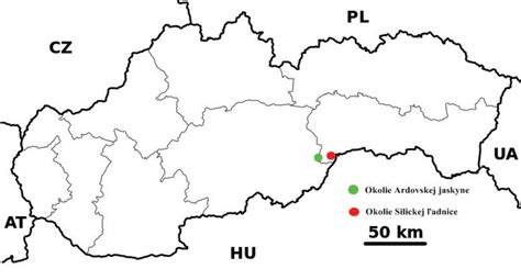 Mapa peľových alergií na Slovensku s vyznačením jaseňa