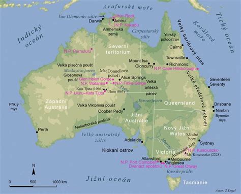 Mapa s vyznačenými regiónmi pôvodu Cymbidium v Ázii a Austrálii