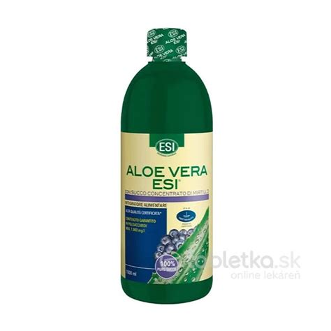 Tabuľka nutričných hodnôt Aloe Vera šťavy