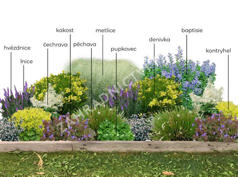 štýlový kvetinový záhon pri stene