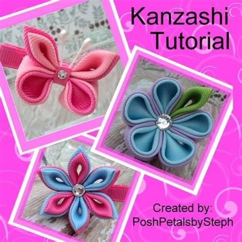 Detail okvetného lístka Kanzashi