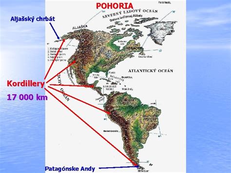 Mapa pohoria Andy