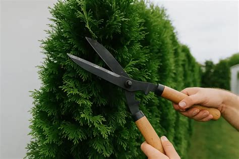 Správne strihanie živého plota z tují