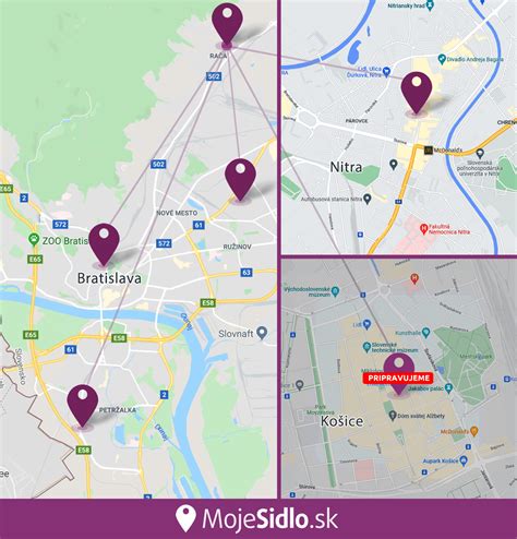 Mapa historických záhrad v Bratislave