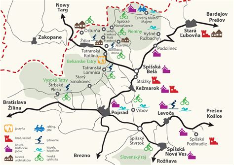 Mapa doručovacích oblastí kvetinárstva Gerbera Spišská Belá