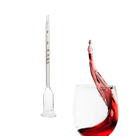 Alkoholmeter a hydrometer používané na meranie obsahu alkoholu