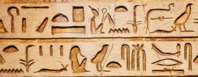 Staroveké egyptské hieroglyfy zobrazujúce Aloe vera
