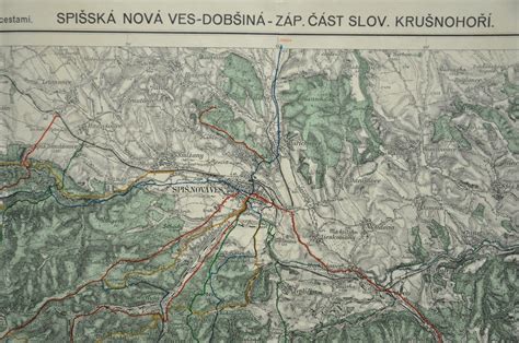 Mapa okresu Spišská Nová Ves s vyznačenými lokalitami lesných správ a podnikov