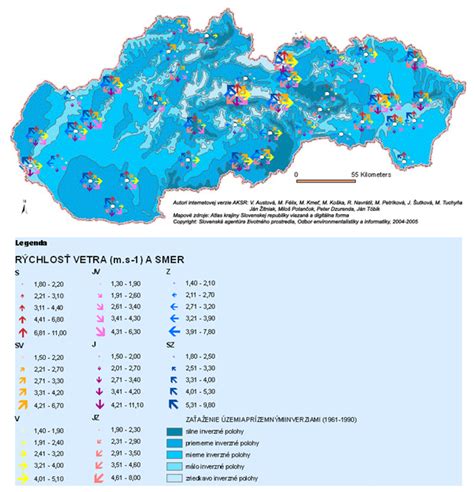 Mapa Slovenska s označenými poľnohospodárskymi oblasťami