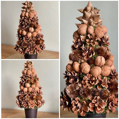 Zmes lúčnych kvetov vyrobených zo šišiek