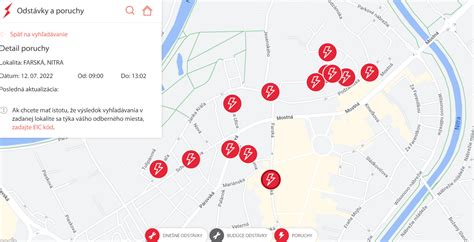 Mapa odberných miest v Nitre