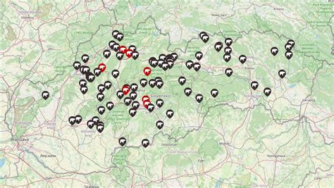 Mapa predajní OXALIS na Slovensku