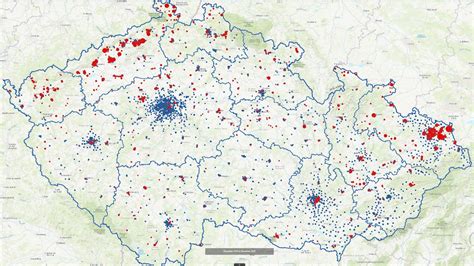 Mapa znázorňujúca lokality s úspešnými kvetinárstvami v peších zónach
