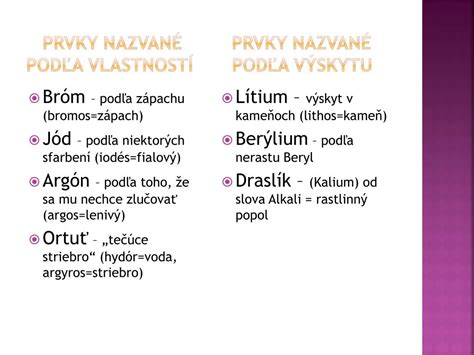 Príklady latinských názvov s opisnými vlastnosťami