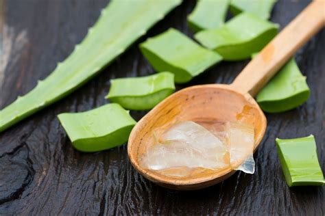 Detail listu aloe vera s gélom