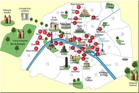 Mapa Paríža z 19. storočia