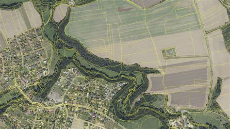 Mapa pozemku s vyznačenými slnečnými a tienistými oblasťami