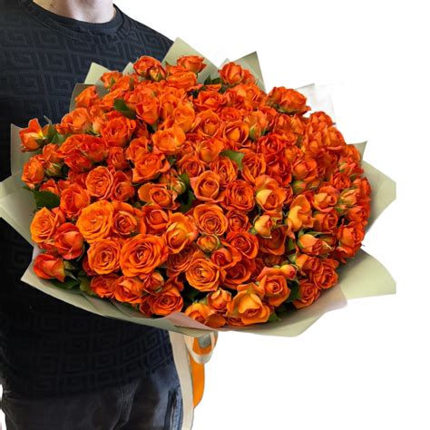 Oranžové ruže floribunda