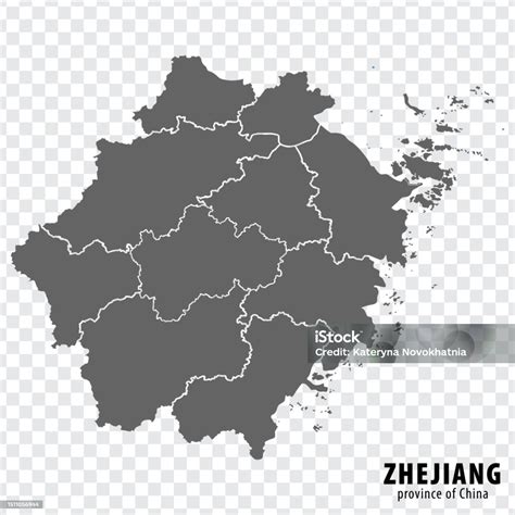 Mapa Číny s vyznačenou provinciou Zhejiang