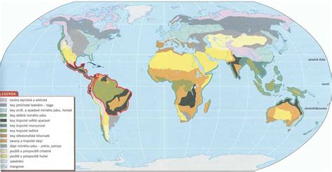 Mapa s vyznačenými oblasťami výskytu orchideí