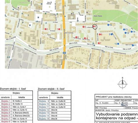 Mapa kvetinárstiev v Prievidzi