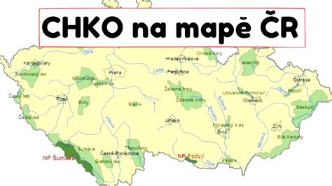 mapa Slovenska s vyznačenými CHKO