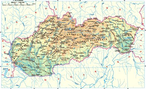 Mapa Slovenska s vyznačeným regiónom Rajec