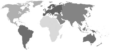 mapa sveta s označenými oblasťami pestovania pomarančovníkov