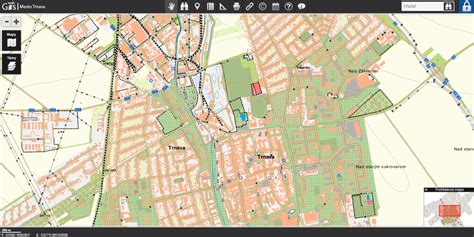 mapa Trnavy s vyznačenými miestami konania Májového kvetu
