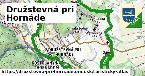 Mapa obce Družstevná pri Hornáde