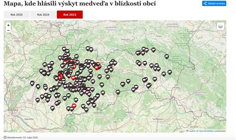 Mapa rozšírenia žiab na Slovensku