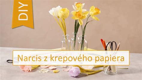 Výroba stredu narcisu z krepového papiera